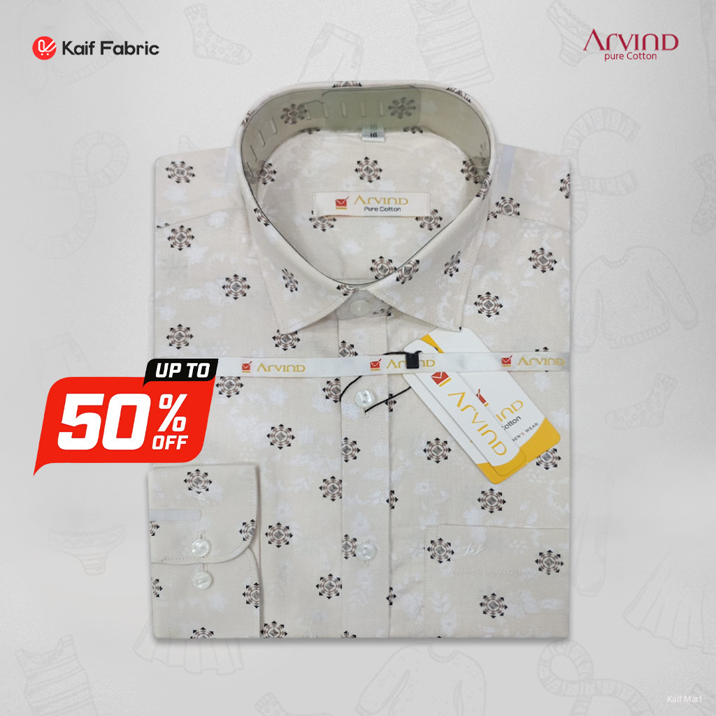 Mens FasMens Fashionable Exclusive Long Sleeve Formal and Casual Shirt -  cream/off-white