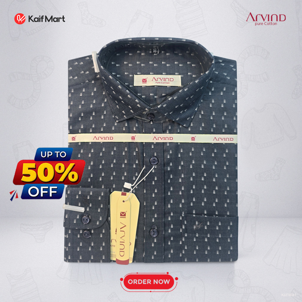 Mens FasMens Fashionable Exclusive Long Sleeve Formal and Casual Shirt- charcoal gray