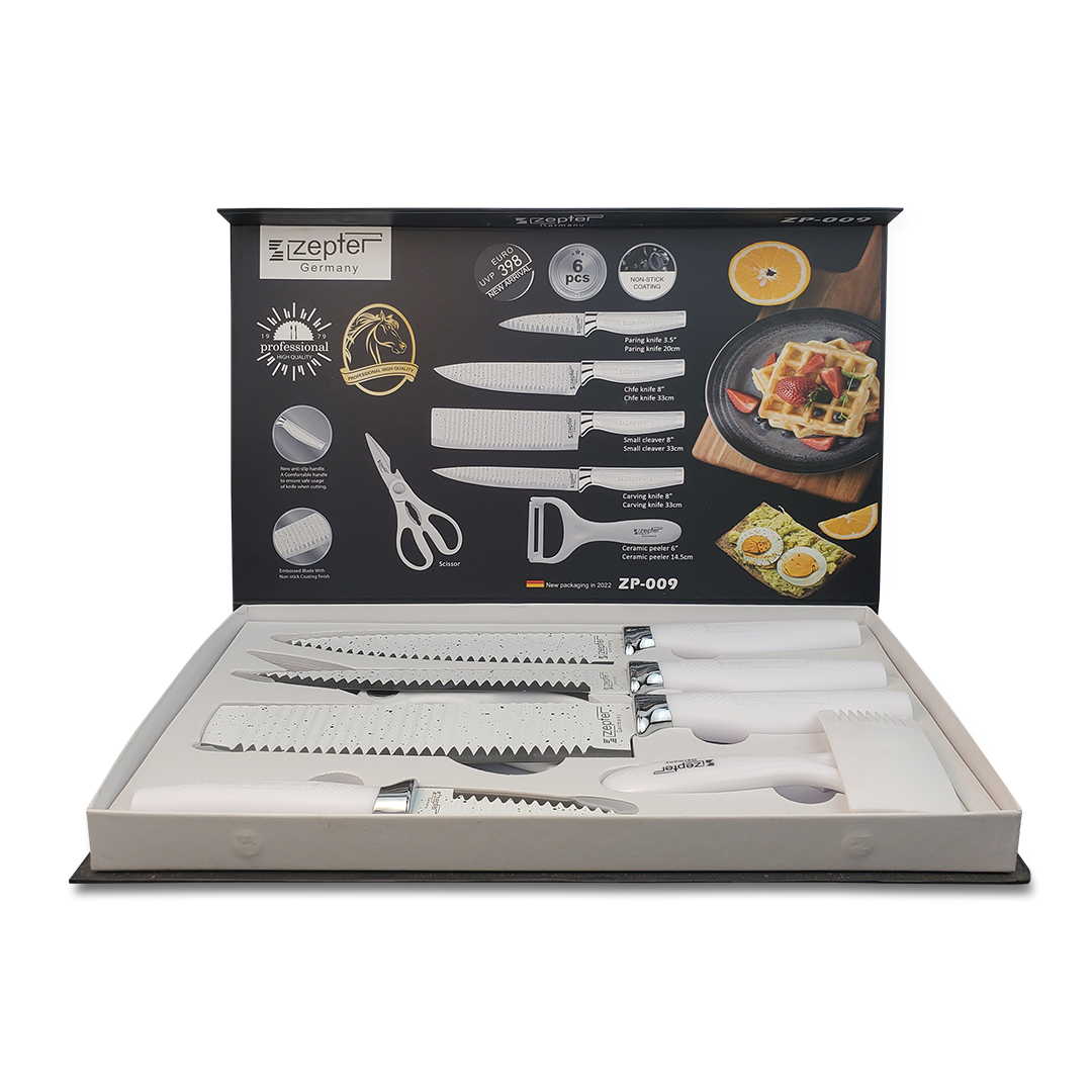 Zepter Germany Original 6pcs Knife Set White