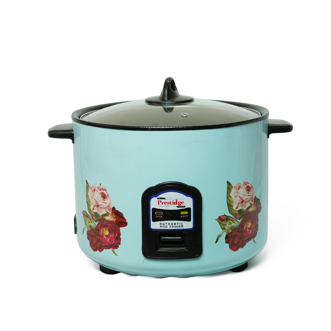 Prestige Apple Duo Rice Cooker – 2.8L (1000W) | Dual Inner Pots (SS & Non-Stick) | Premium Glass Lid