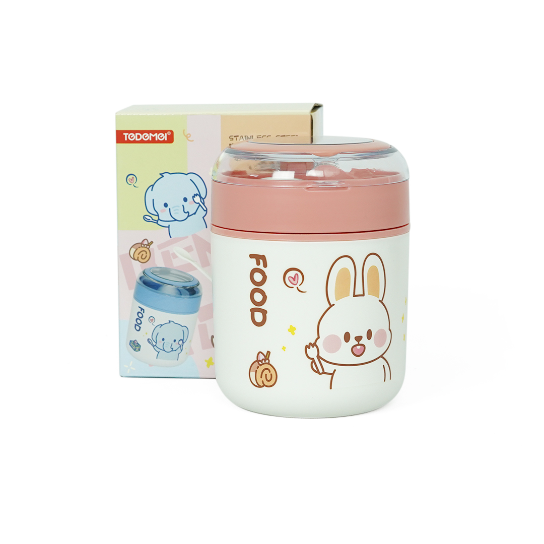 Tedemei Stainless Steel Insulated Soup Cup – Leakproof Cute Food Jar