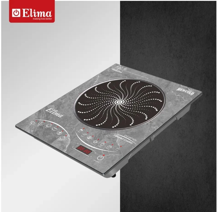 Elima Herculo EM-INF404 2000W Marble Design Infrared Cooker – Fast Heating, Energy Efficient Hot Plate