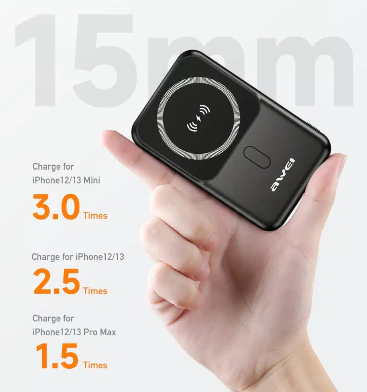 Awei P139K 10000mAh Power Bank with Built-in Cables