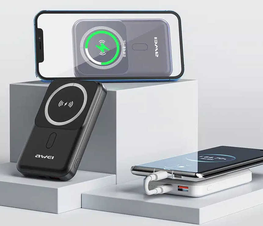 Awei P139K 10000mAh Power Bank with Built-in Cables