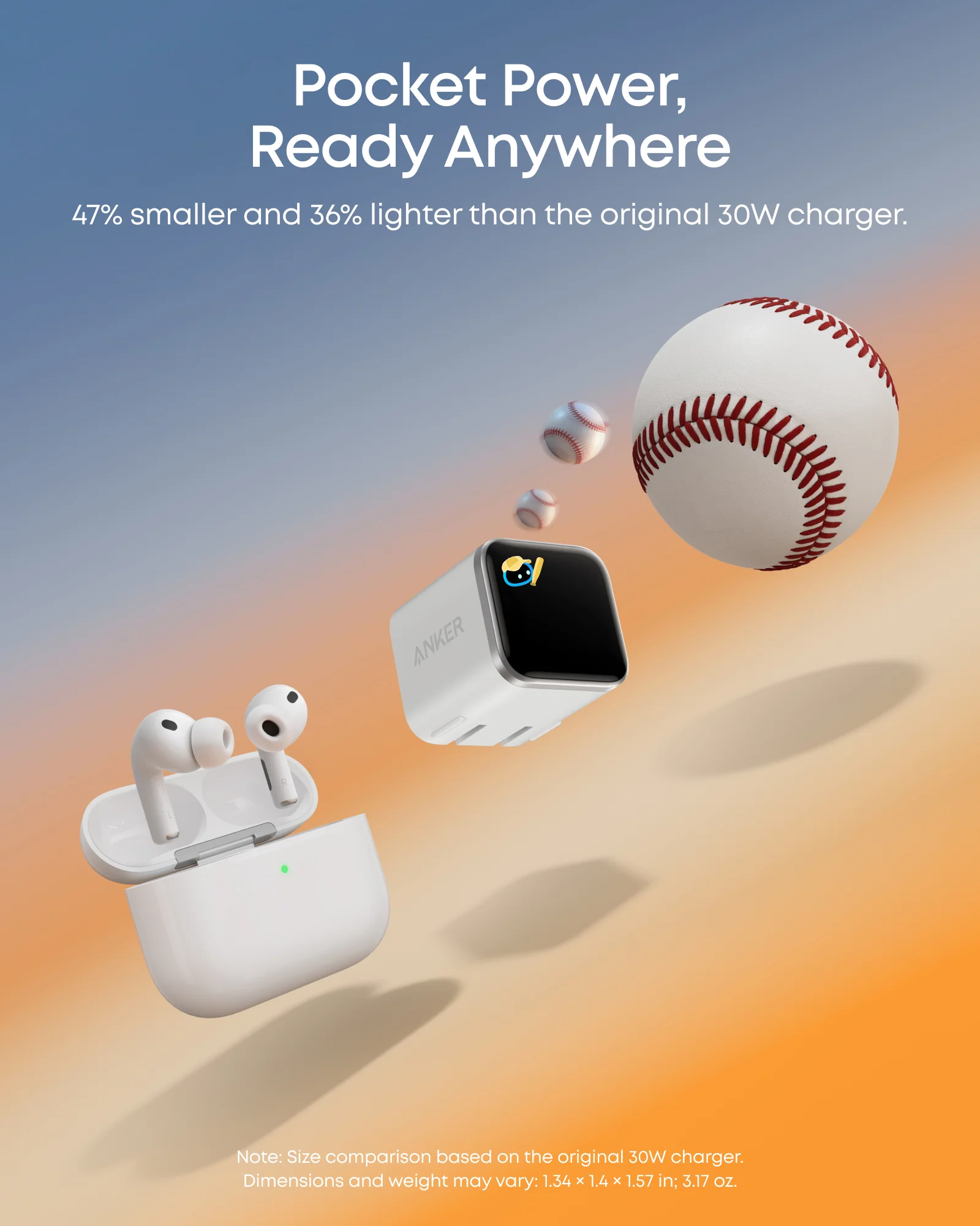 Anker Nano 45W GaN Charger (A121D) | Fast Charger with Smart Display