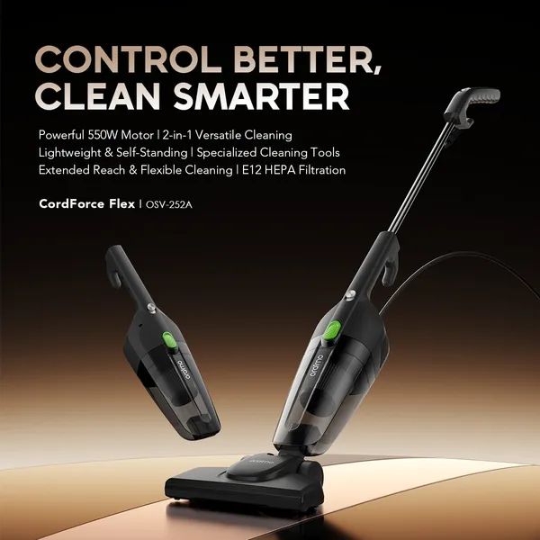 oraimo CordForce Flex Corded 2-in-1 Stick Vacuum - Osv-252a