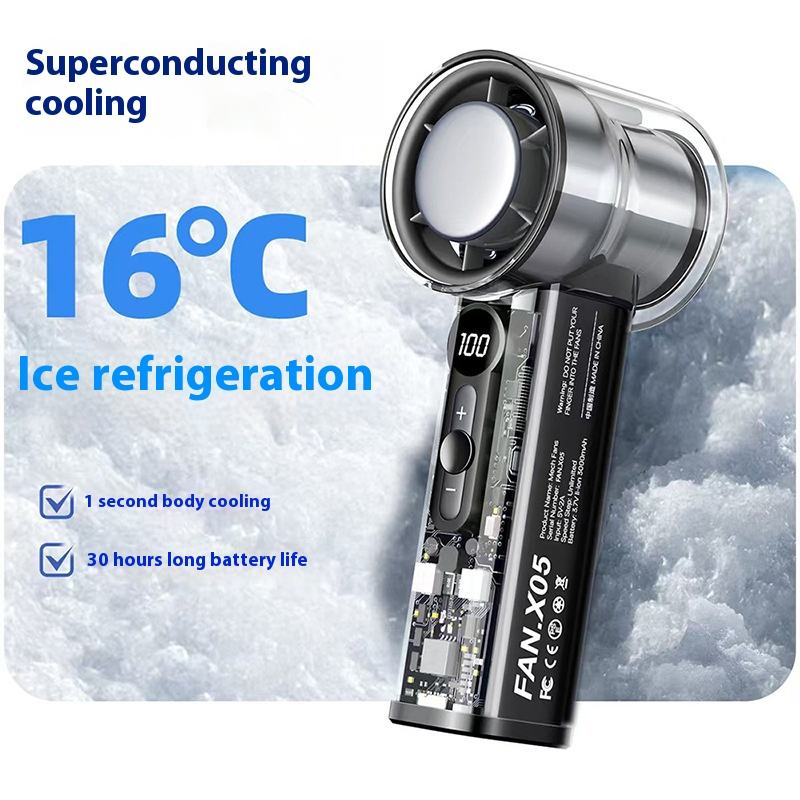 X05 Handheld High-Speed Cooling Fan 3000mAh Rechargeable Battery