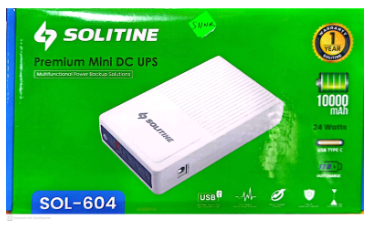 Solitine SOL-604 Premium 10000mAh Mini DC UPS