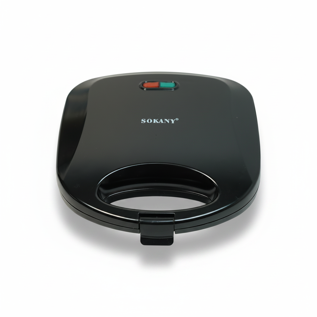 Sokany Sandwich Maker SK-08112 – 800W Non-Stick Grill Toaster with LED Indicator