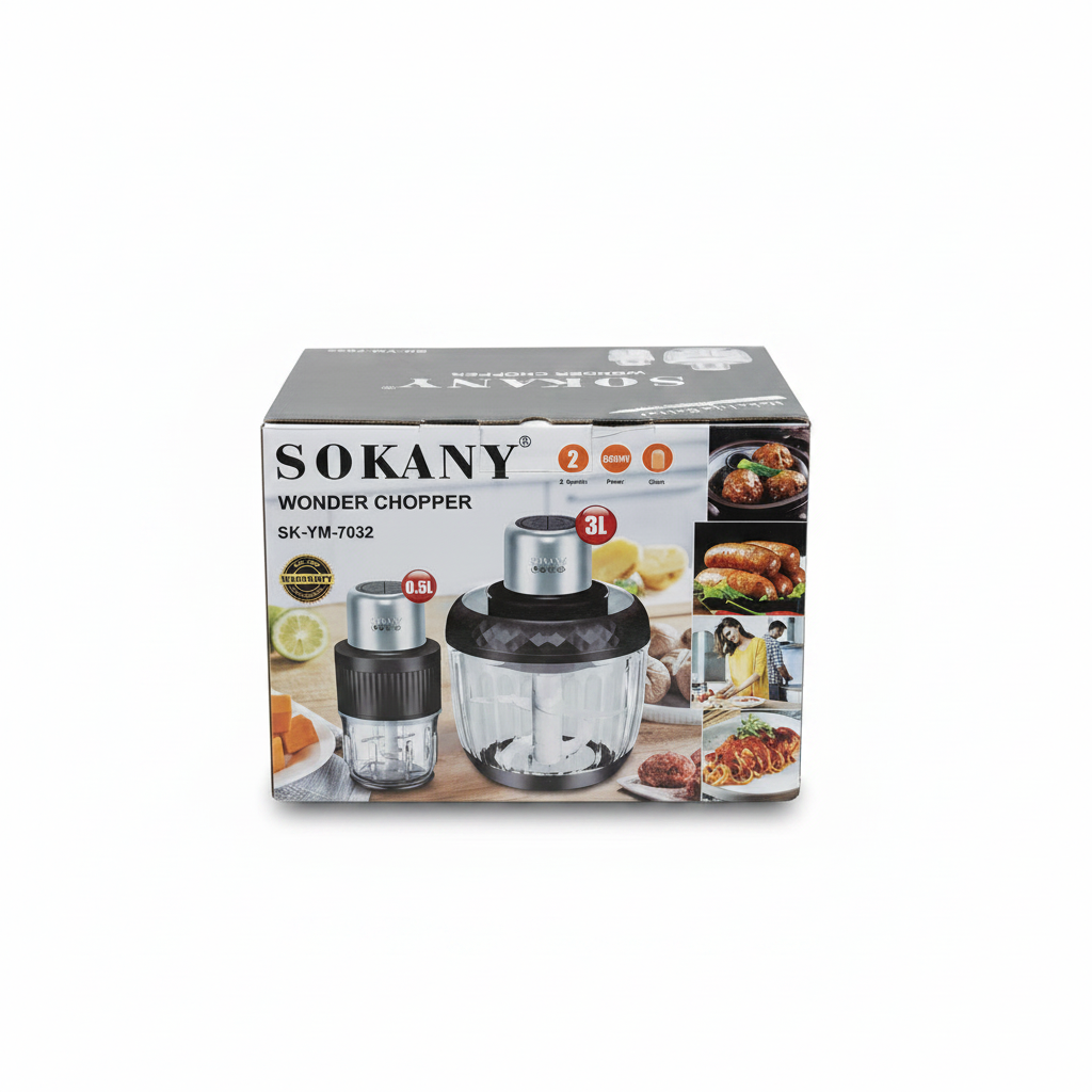 Sokany Wonder Chopper SK-YM-7032 – 3L Electric Food Processor with 800W Power