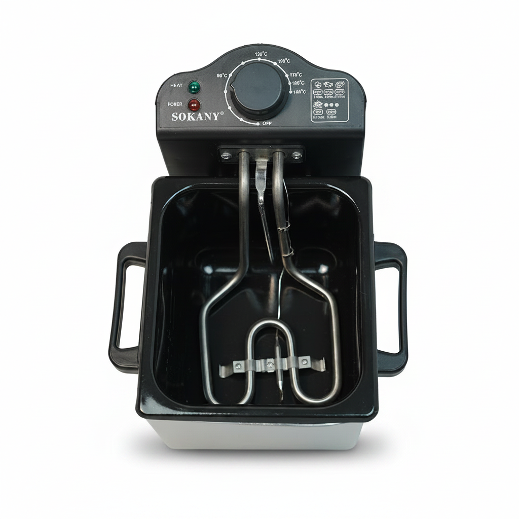 Sokany WJ-804 Electric Deep Fryer – 1.5L Compact Stainless Steel Mincer