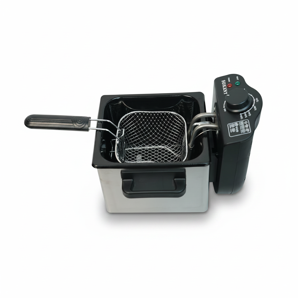 Sokany WJ-804 Electric Deep Fryer – 1.5L Compact Stainless Steel Mincer