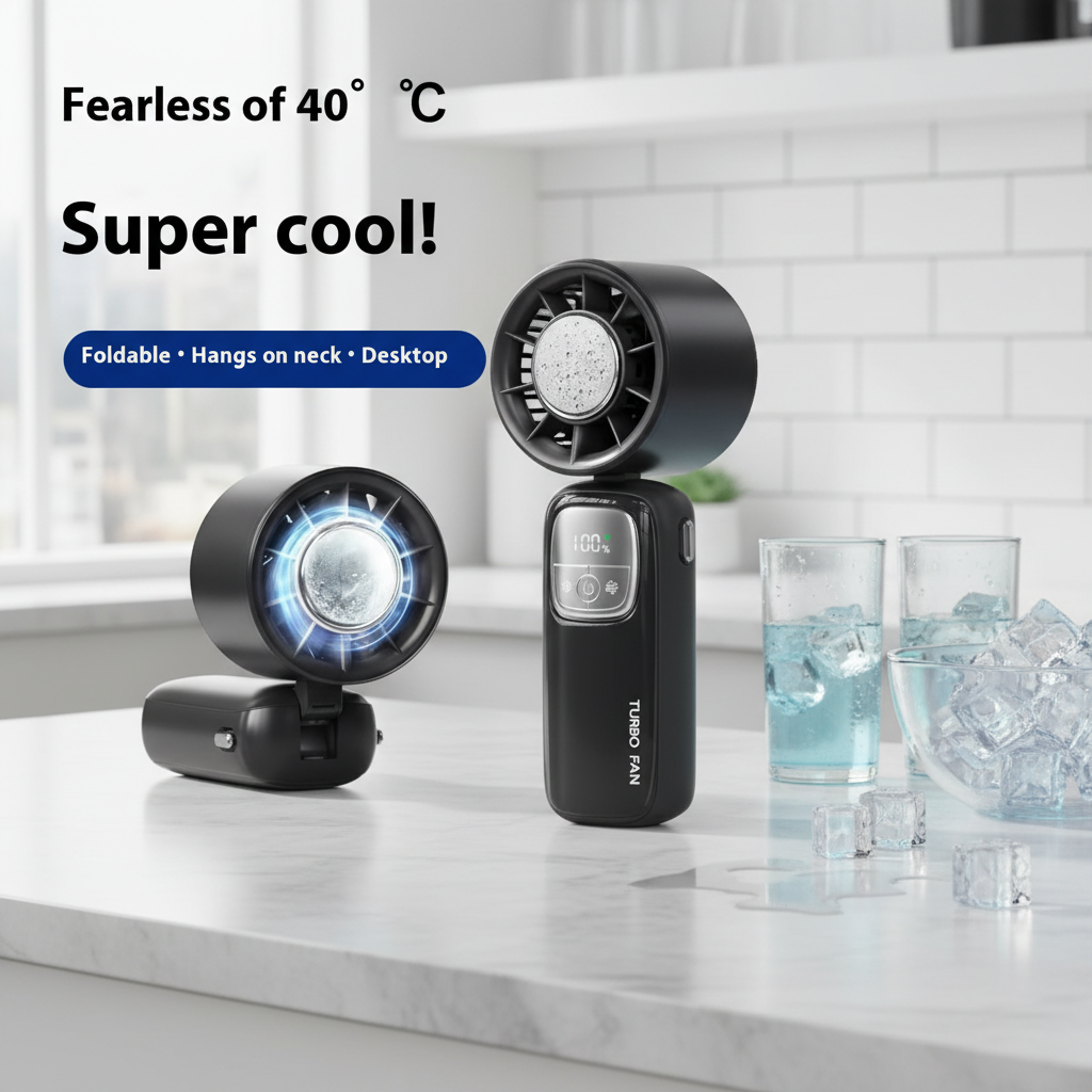 Turbo Fan N38 Cold Compress Handheld Fan | Premium Portable Cooling
