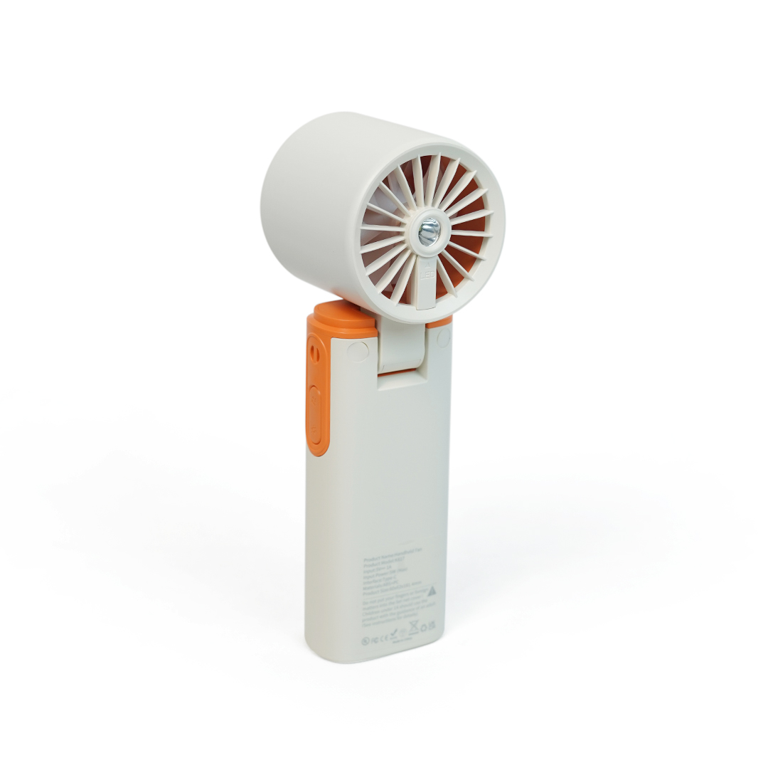 Portable Handheld Fan Ice Cooling 3600mAh Long Lasting Battery Turbo USB Plastic Foldable Mini Car