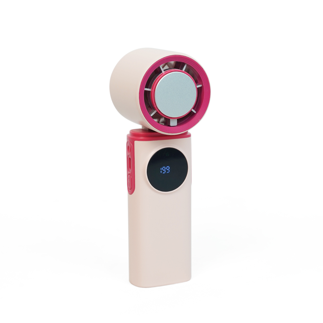 Portable Handheld Fan Ice Cooling 3600mAh Long Lasting Battery Turbo USB Plastic Foldable Mini Car