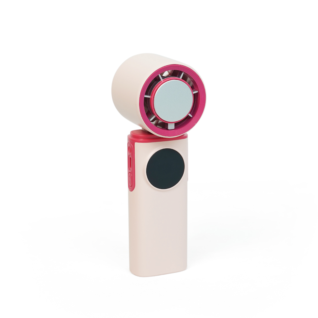 Portable Handheld Fan Ice Cooling 3600mAh Long Lasting Battery Turbo USB Plastic Foldable Mini Car