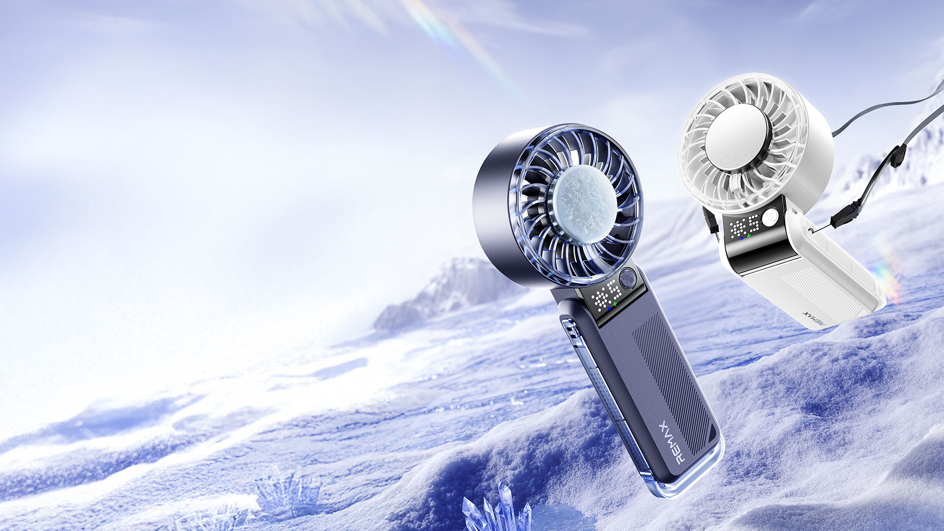 REMAX RS-SF27 Foldable Mini Fan with Semiconductor Ice Cooling